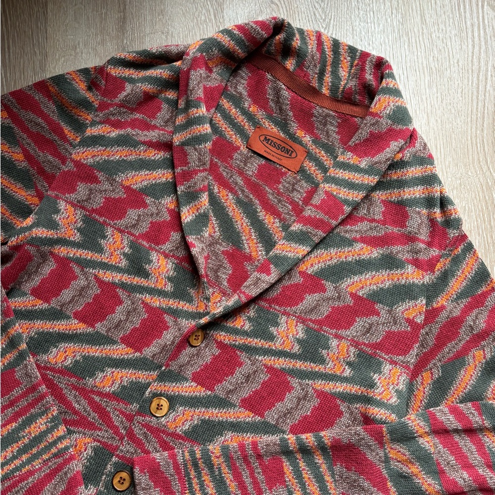 Missoni Vibrant Pattern Multicolor Patterned Cardigan size M - Picture 1 of 4